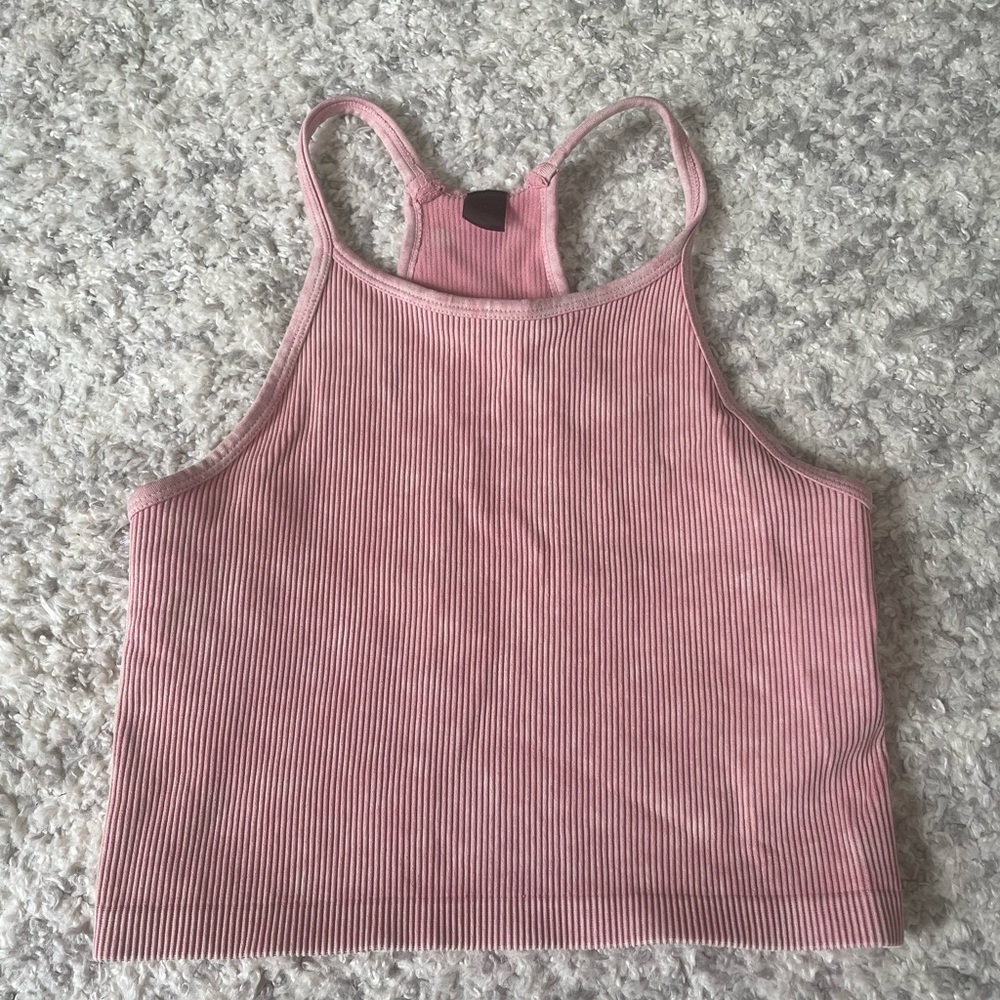 Altar’d state pink ribbed tank